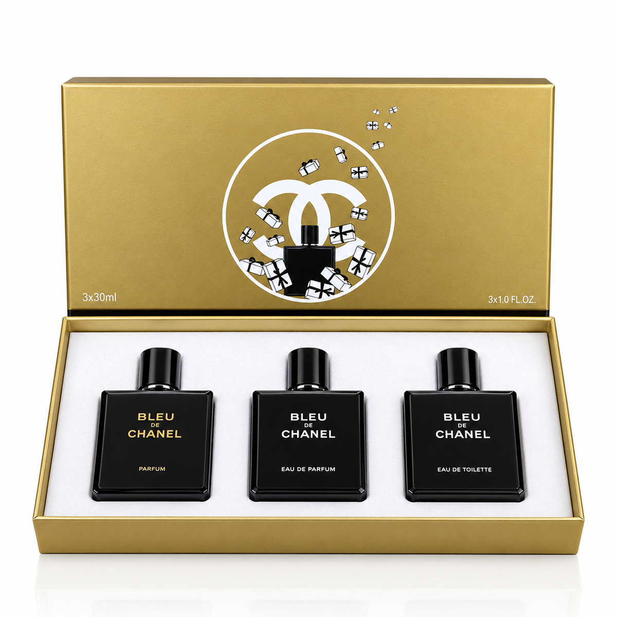 Bleu de Chanel men's fragrance gift set (3x30ml)