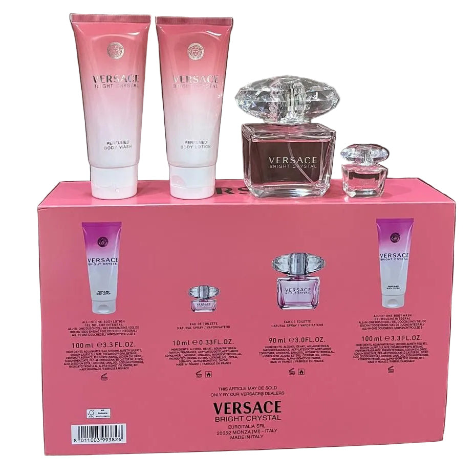 Versace Bright Crystal Eau De Parfum Gift Set For Women